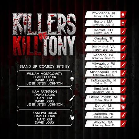 Killers of Kill Tony live tour poster 2026